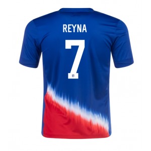 Fotbalové Dres Spojené Státy Giovanni Reyna #7 Venkovní Oblečení Copa America 2024 Krátký Rukáv